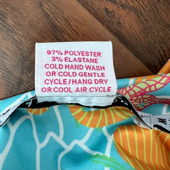 Gretchen Scott sea life strapless jersey dress ruched side M - Picture 2 of 6